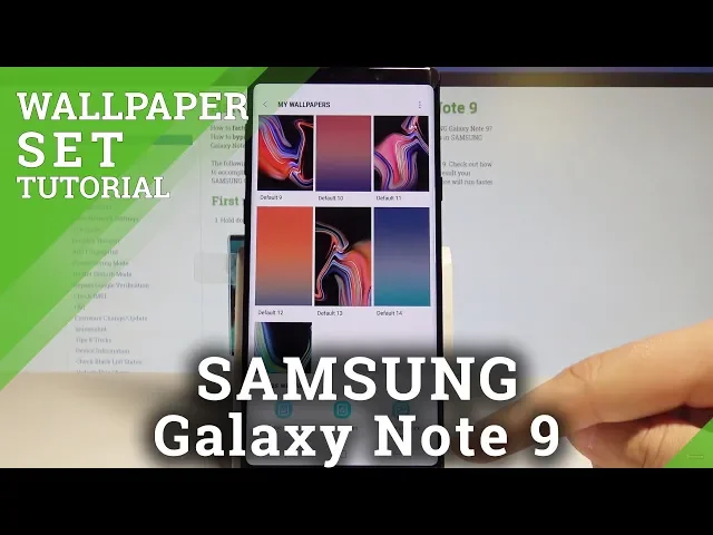 Video thumbnail for How to Change Wallpaper on SAMSUNG Galaxy Note 9 - Set Up Wallpaper on Home / Lock Screen