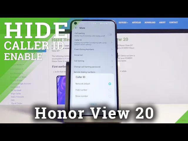 Video thumbnail for How to Hide Caller ID on Honor View 20 – Manage Caller ID