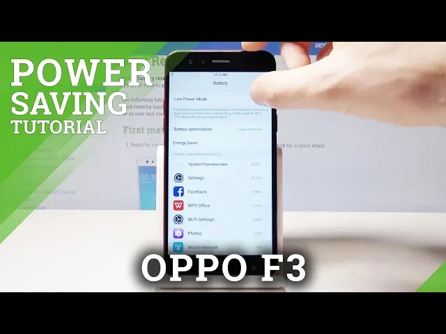 Video thumbnail for How to Enable Power Saving Mode in OPPO F3 - Battery Saver