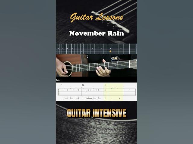 Video thumbnail for November Rain - Guns N' Roses | EASY Guitar Lessons TAB - Guitar Tutorial #guitarlessons