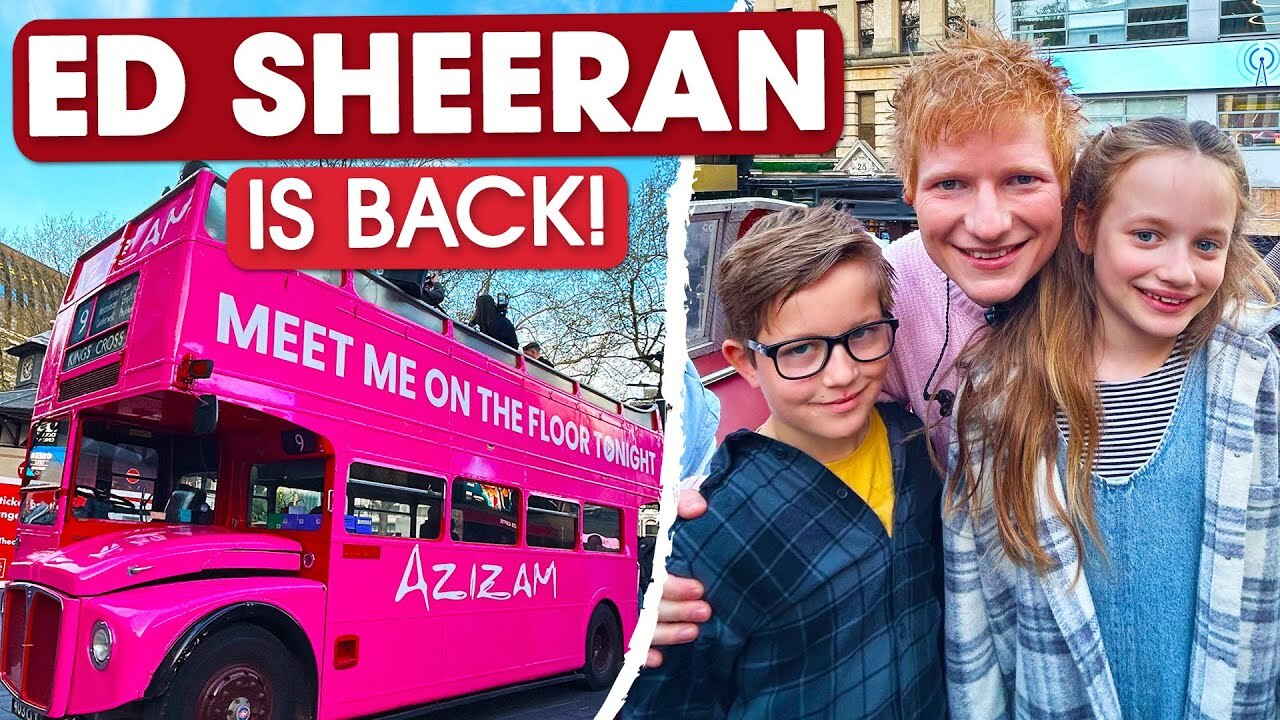 Video thumbnail for Ed Sheeran surprises sibling super fans as he makes Azizam comeback