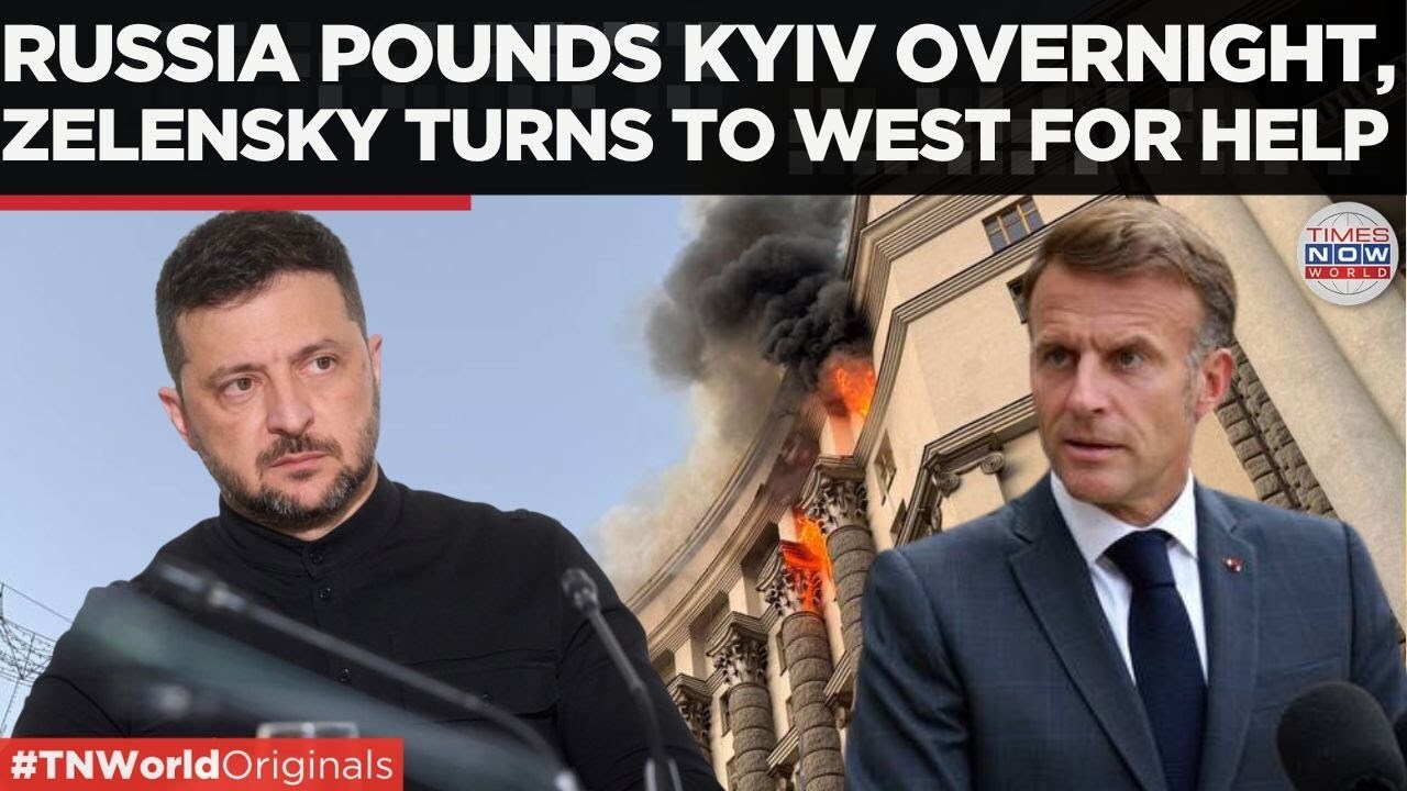 'Video thumbnail for Russia Thunders Kyiv With 805 Drones And Missiles, Zelensky Runs To West For More Sanctions | WATCH'