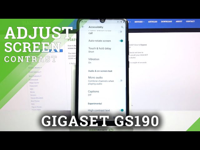 Video thumbnail for GIGASET GS190 and Accessibility Settings - How to Turn On High Contrast Text