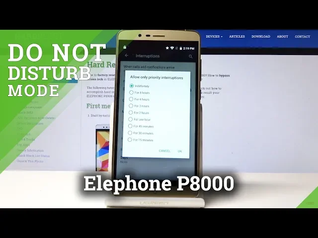 Video thumbnail for How to Turn Off Sound on Elephone P8000 - Do Not Disturb Mode