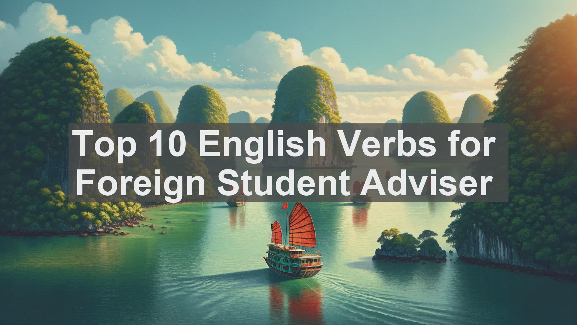 'Video thumbnail for Top 10 English Verbs for Foreign Student Adviser'