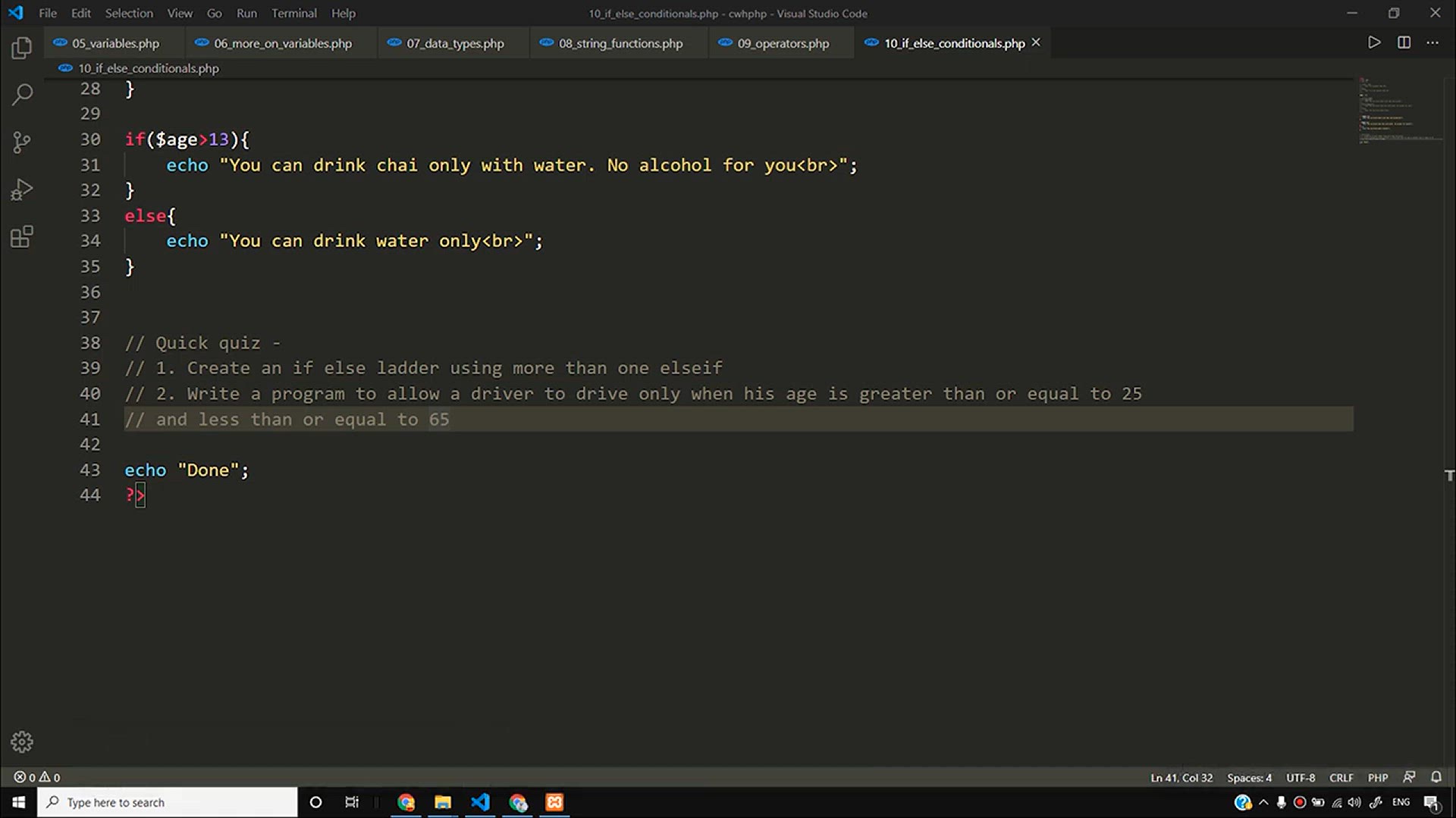 'Video thumbnail for Switch Case Statements in php _ PHP Tutorial #11'