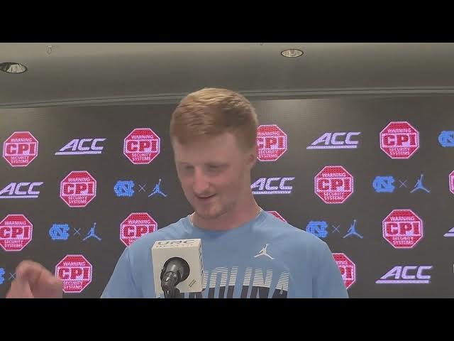 Video thumbnail for #UNC QB Billy Edwards Jr., RB Demon June and LB Peyton Seelmann