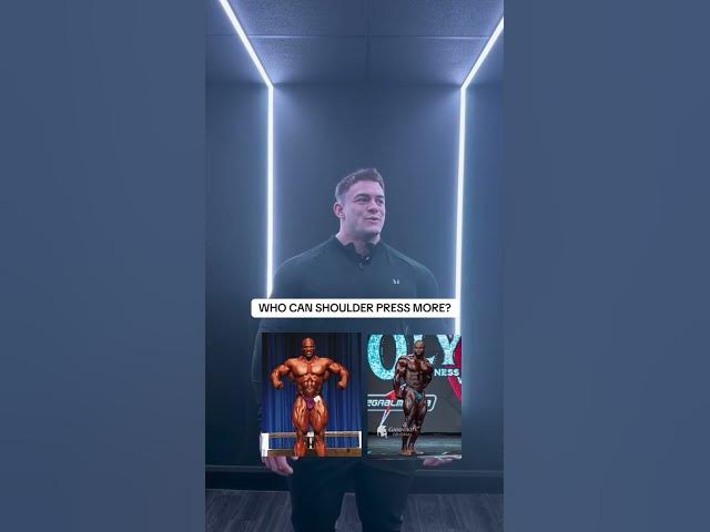 Video thumbnail for Who can shoulder press more? Winner stays on! @joanpradellsifbbpro #myprotein  #bodybuilding