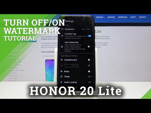 Video thumbnail for Honor 20 Lite - How to Turn On / Off Camera Watermark