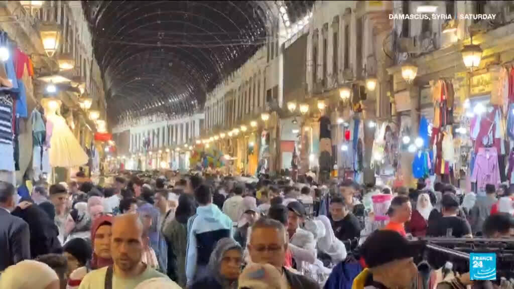 Video thumbnail for Syria's first Eid al-Fitr holiday since the collapse of the Assad regime
