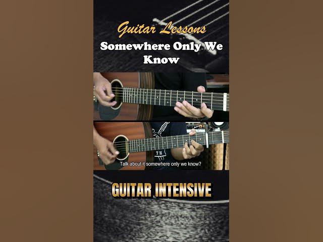 Video thumbnail for Somewhere Only We Know - Keane | EASY Guitar Tutorial - Guitar Lessons #guitarhowto