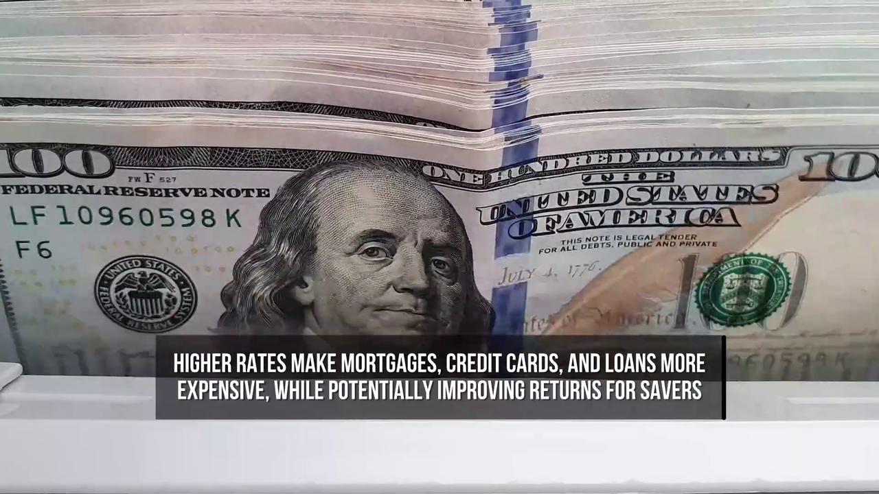 Video thumbnail for US Federal Reserve Raises Interest Rates for First Time in Three Years.