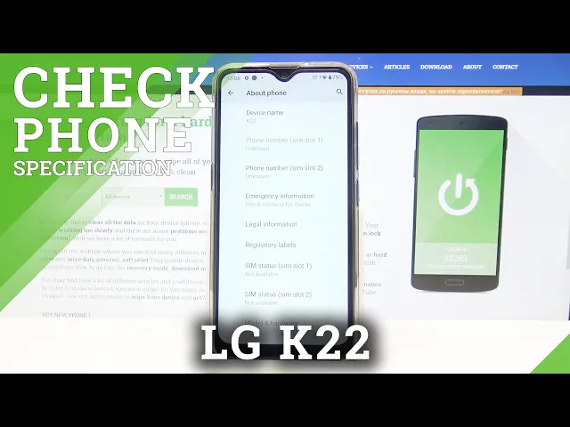 Video thumbnail for How to Check Phone Specifications in LG K22 – Find Phone Specifications
