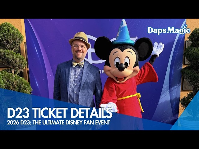 Video thumbnail for Ticketing Details | 2026 D23: The Ultimate Disney Fan Event