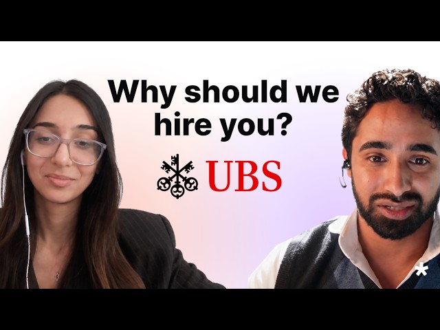 Video thumbnail for UBS Investment Banking Analyst Mock Interview