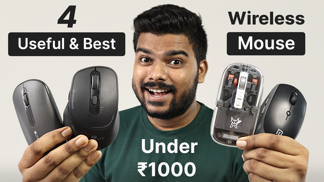 'Video thumbnail for 4 Useful & Best Wireless Mouse Under ₹1000'