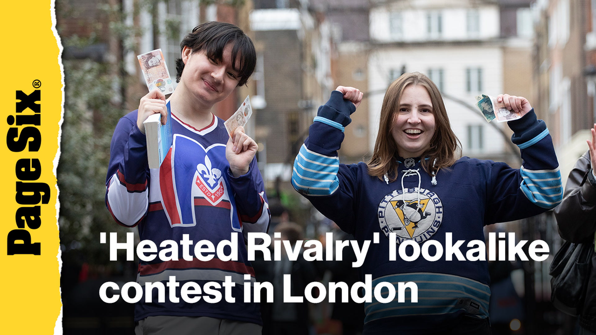 Video thumbnail for See the 'Heated Rivalry' lookalike contest winners in London