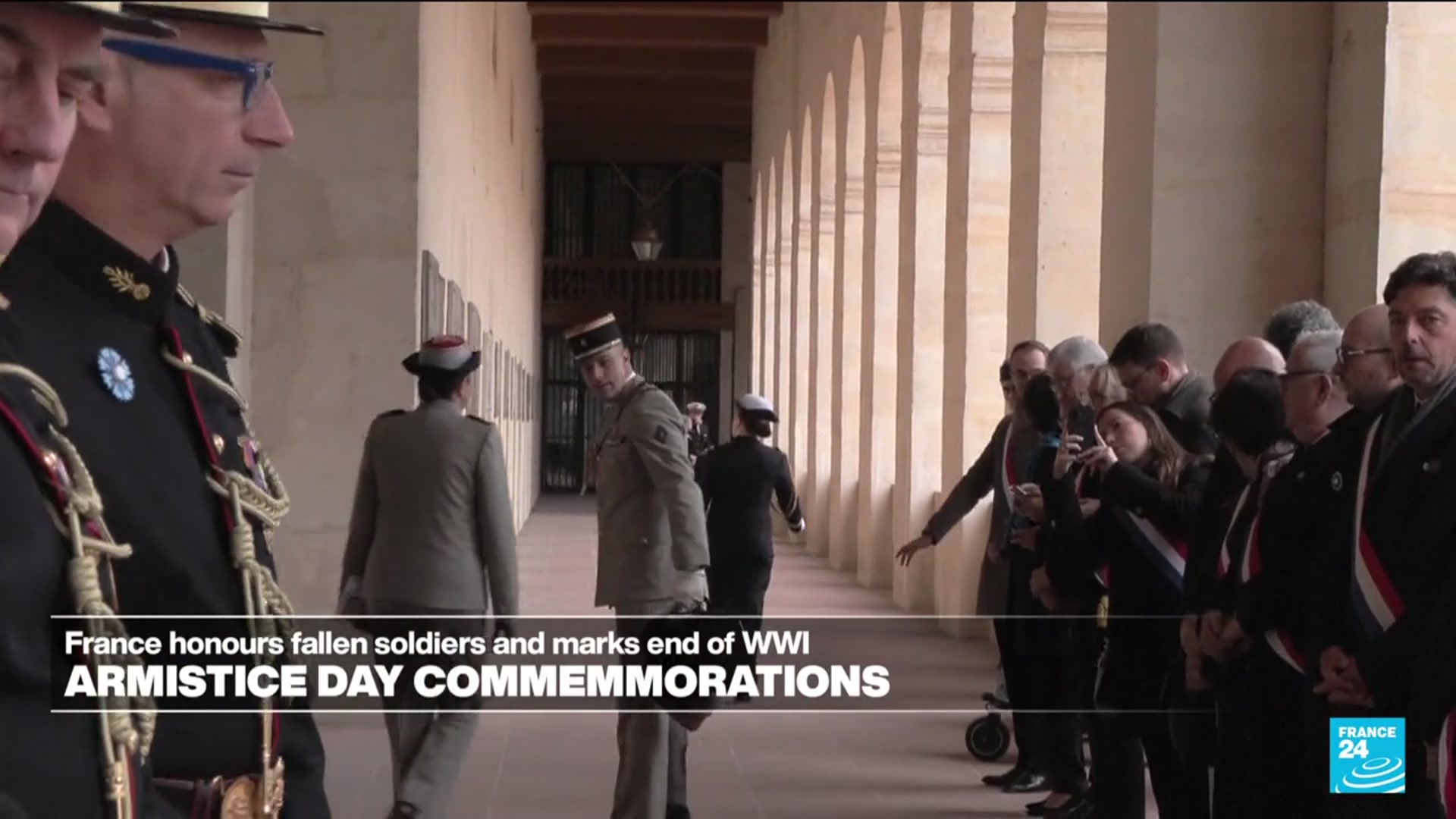 'Video thumbnail for France marks 107th anniversary of WWI Armistice'