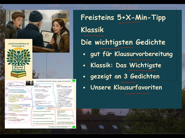 Video thumbnail for Weimarer Klassik. Die Grundideen von Goethe und Schiller  - gezeigt an Zitaten aus drei Gedichten