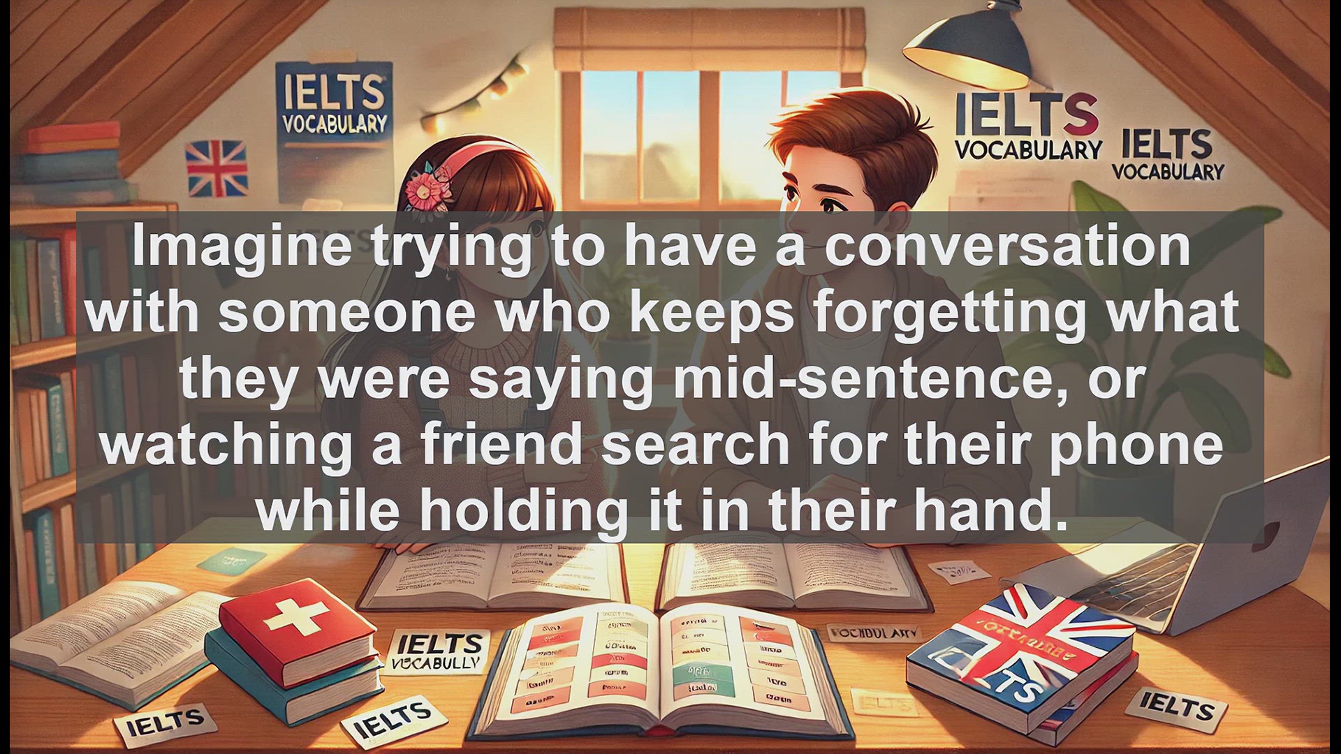 'Video thumbnail for 2500 Must Know IELTS 6.5 Vocabulary - Understanding 'Scatterbrained': A Useful Word for IELTS'