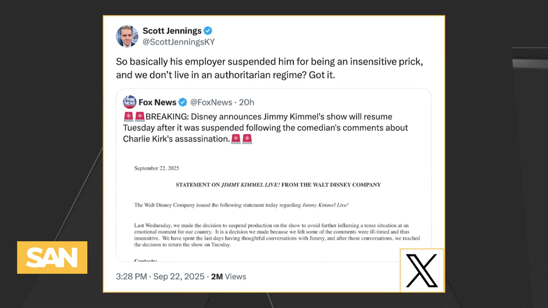 'Video thumbnail for ‘You’re next mother***’: Olbermann accused of threatening CNN’s Jennings'