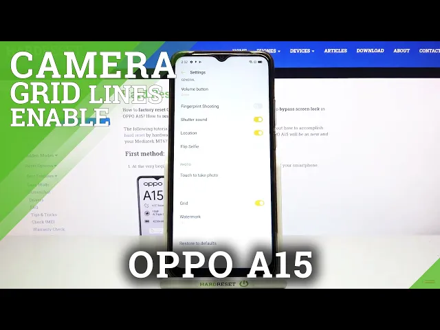 Video thumbnail for How to Use Camera Gridlines in OPPO A15 – Turn On Gridlines