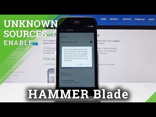 Video thumbnail for How to Install Unknown Sources Applications in HAMMER Blade - Enable Unknown Sources
