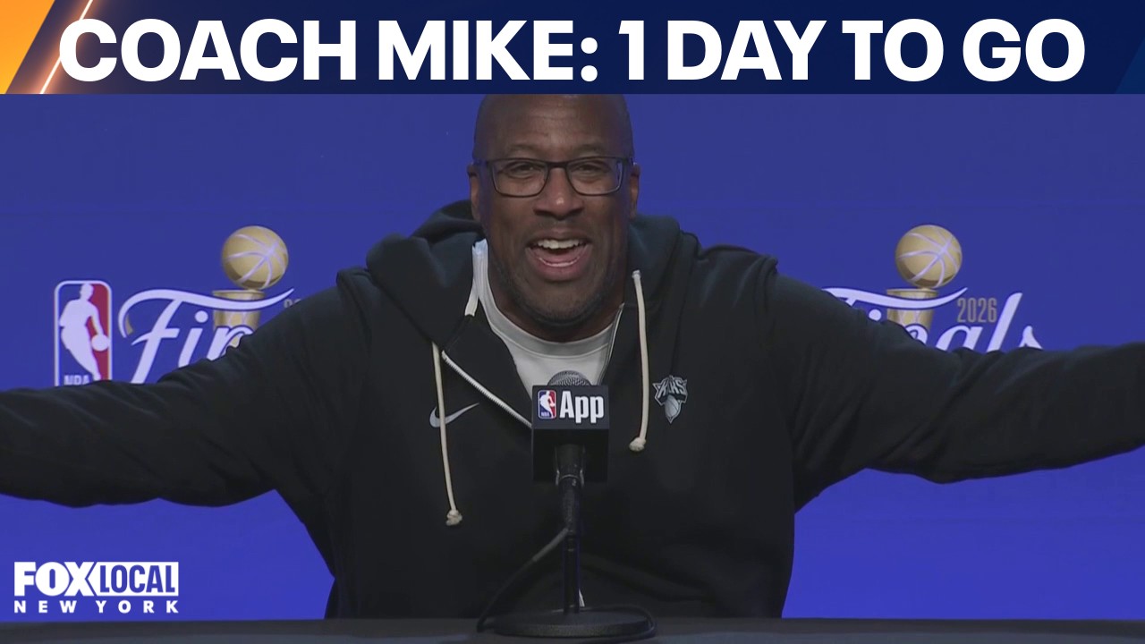 Video thumbnail for Knicks' Coach Mike on NBA Finals Game 1, Mitchell Robinson injury status