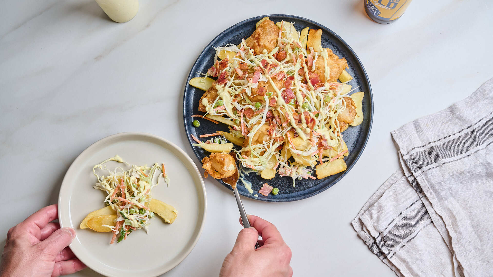 Video thumbnail for Fish And Chips-Style Loaded Fries Recipe