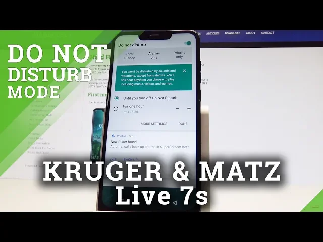 Video thumbnail for How to Turn On / Off Do Not Disturb in KRUGER & MATZ Live 7s - Set Up Priority Rules