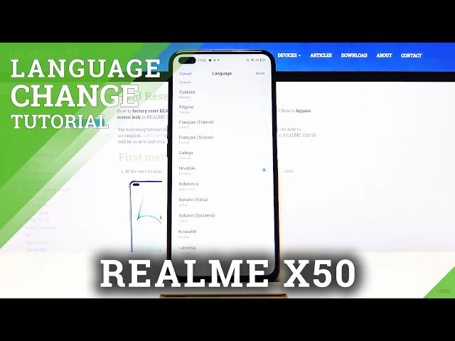 Video thumbnail for How to Change Language in REALME X50 5G – Change Device Language