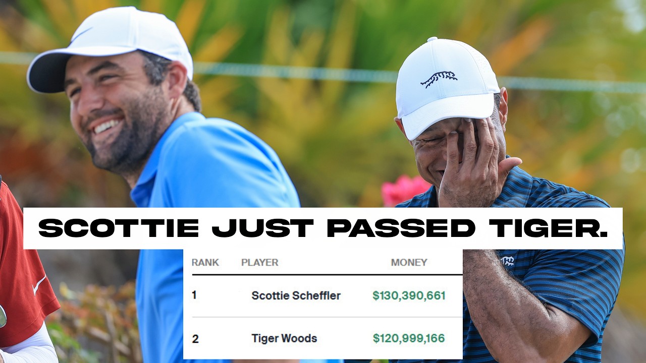 Video thumbnail for Scottie Scheffler just passed Tiger Woods' PGA Tour money record