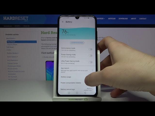 Video thumbnail for How to Activate Power Saving Mode in Honor 20i – Battery Settings