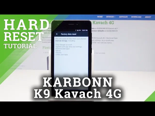 Video thumbnail for How to Hard Reset KARBONN K9 Kavach 4G - Factory Reset / Wipe Data