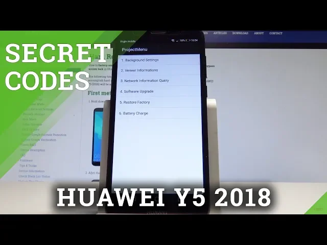 Video thumbnail for Secret Codes HUAWEI Y5 2018 - Hidden Mode / Testing Menu