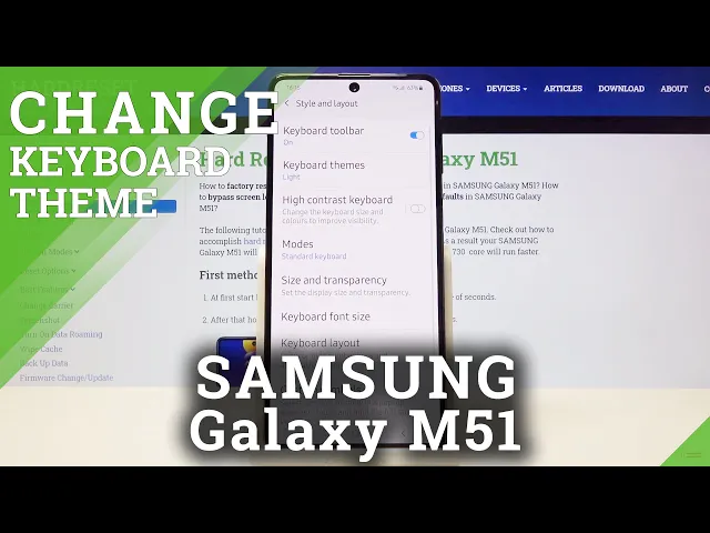 Video thumbnail for How to Change Keyboard Theme in SAMSUNG Galaxy M51 – Keyboard Settings