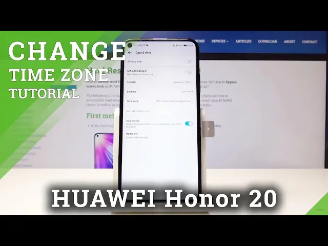 Video thumbnail for How to Change Date & Time in HUAWEI Honor 20 - Time Settings