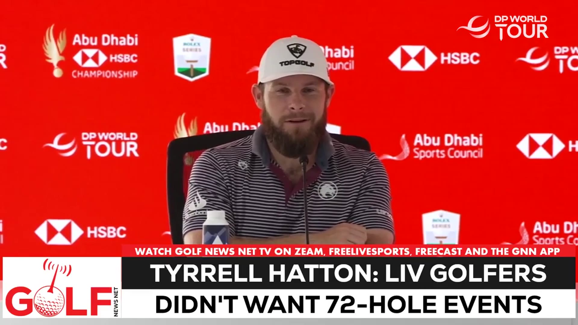 'Video thumbnail for Tyrrell Hatton: LIV Golf players didn't want to go to 72 holes'