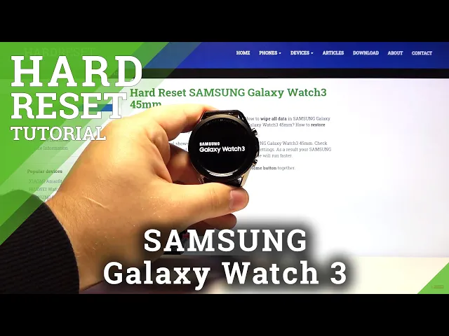 Video thumbnail for How to Factory Reset Samsung Galaxy Watch 3 - Hard Reset Smartwatch