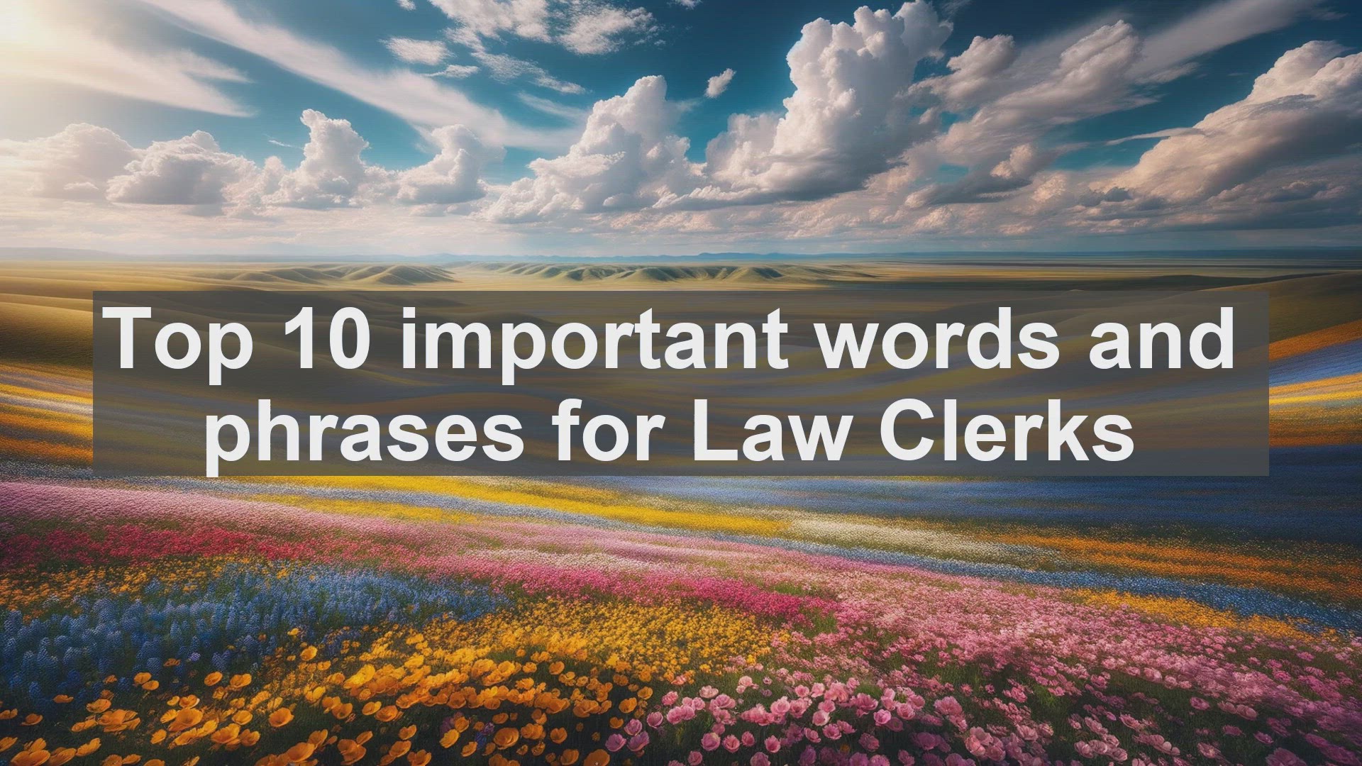'Video thumbnail for Top 10 important words and phrases for Law Clerks'