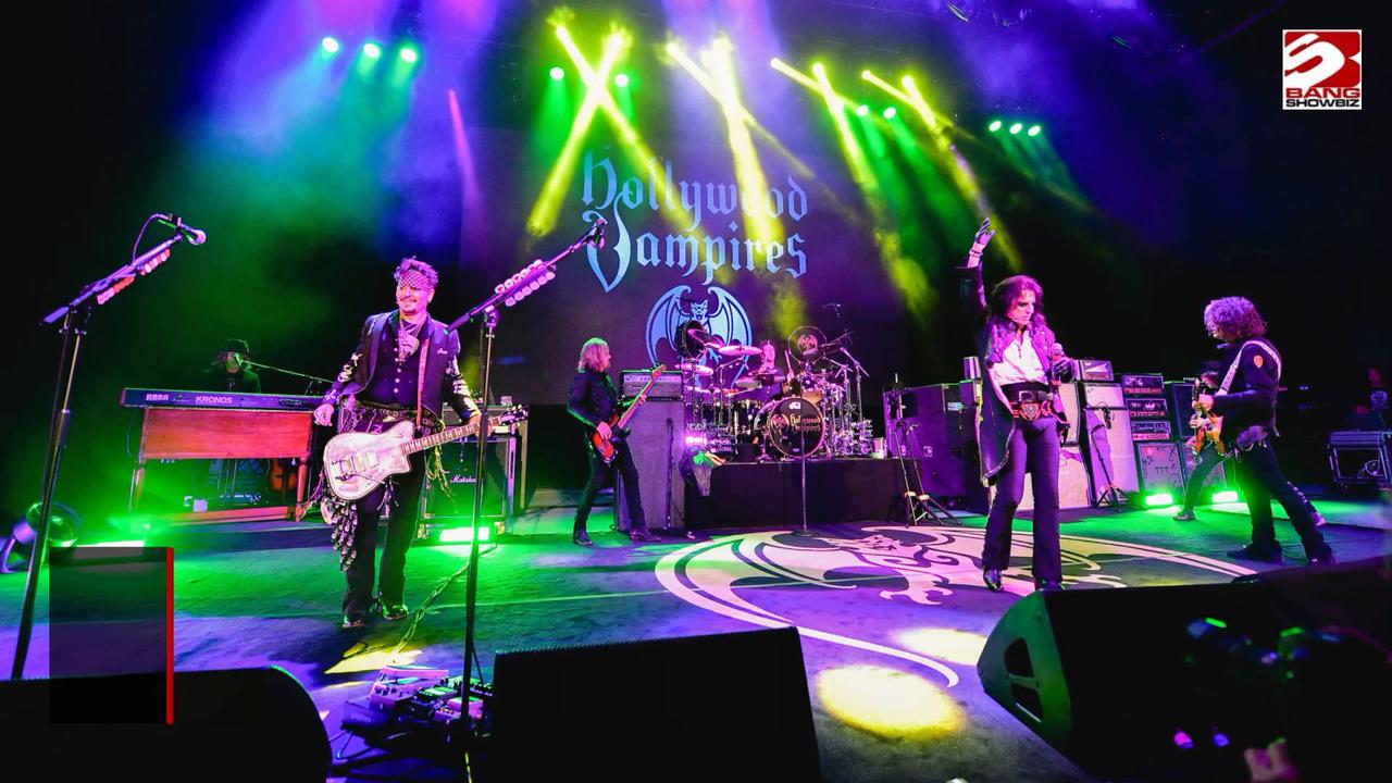 Video thumbnail for Hollywood Vampires claim new album will happen when Johnny Depp leaves his '44‑room castle'
