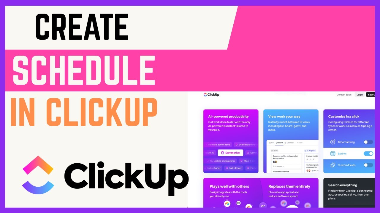 Video thumbnail for How To Create Schedule In ClickUp