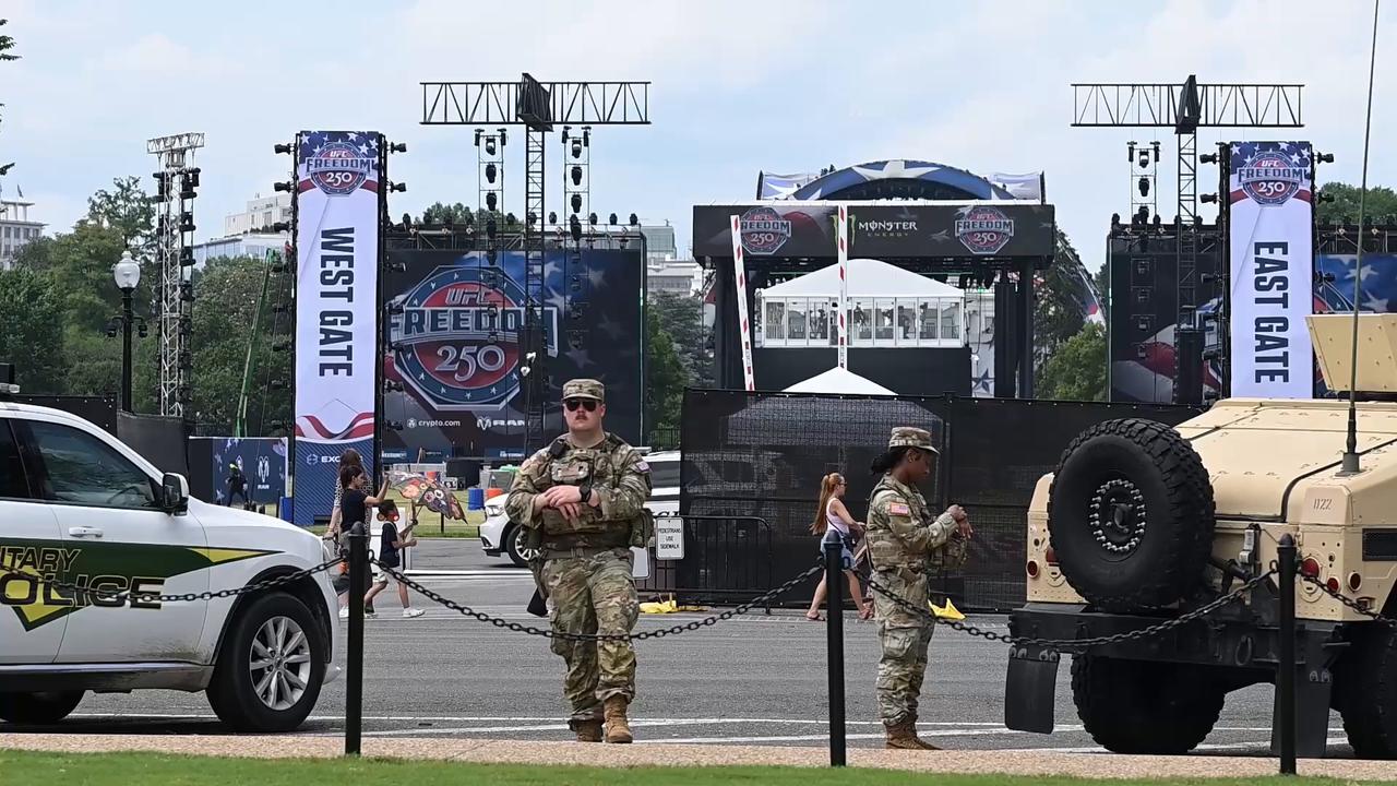 Video thumbnail for US: White House readies for UFC event as 250th anniversary celebrations approach.