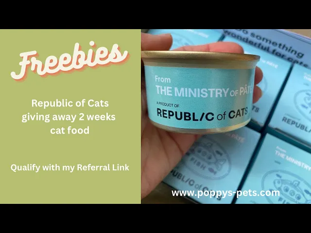 'Video thumbnail for Pt 3: Republic of Cats Giveaway - FREE 2 WEEKS CAT FOOD Using my Referral Link - 2024'