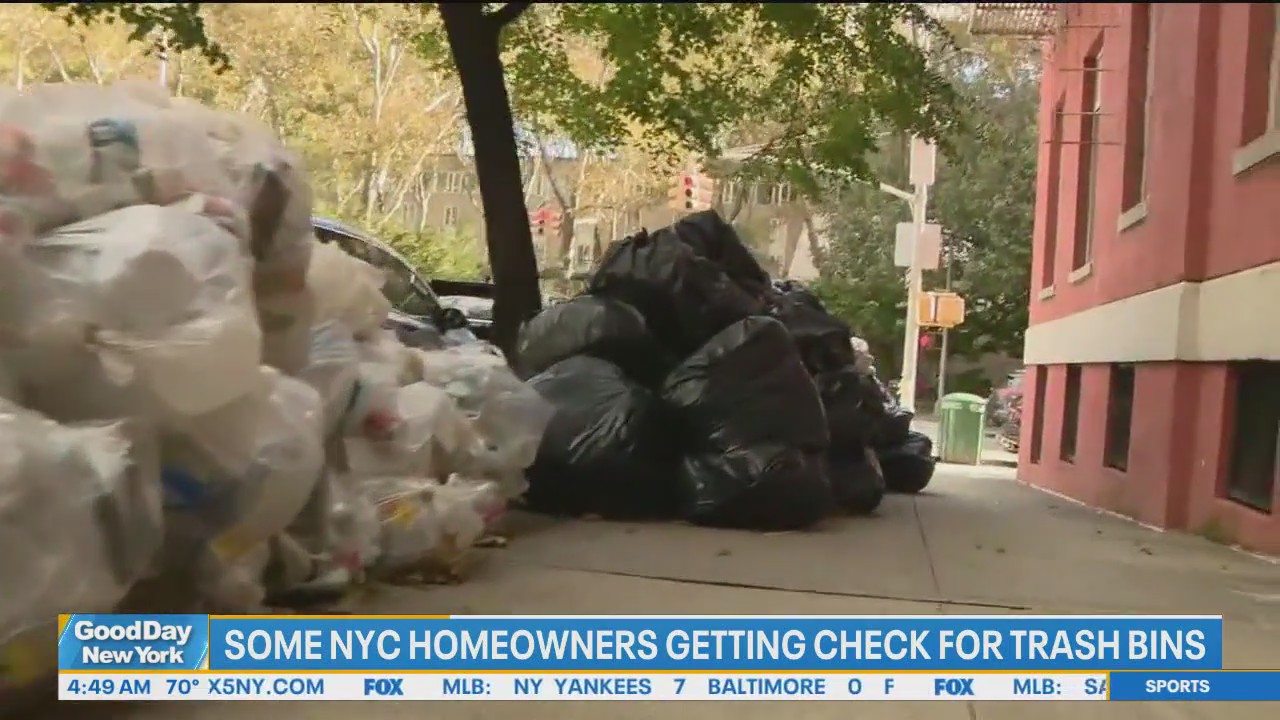 'Video thumbnail for Certain NYC homeowners getting checks for trash bins'