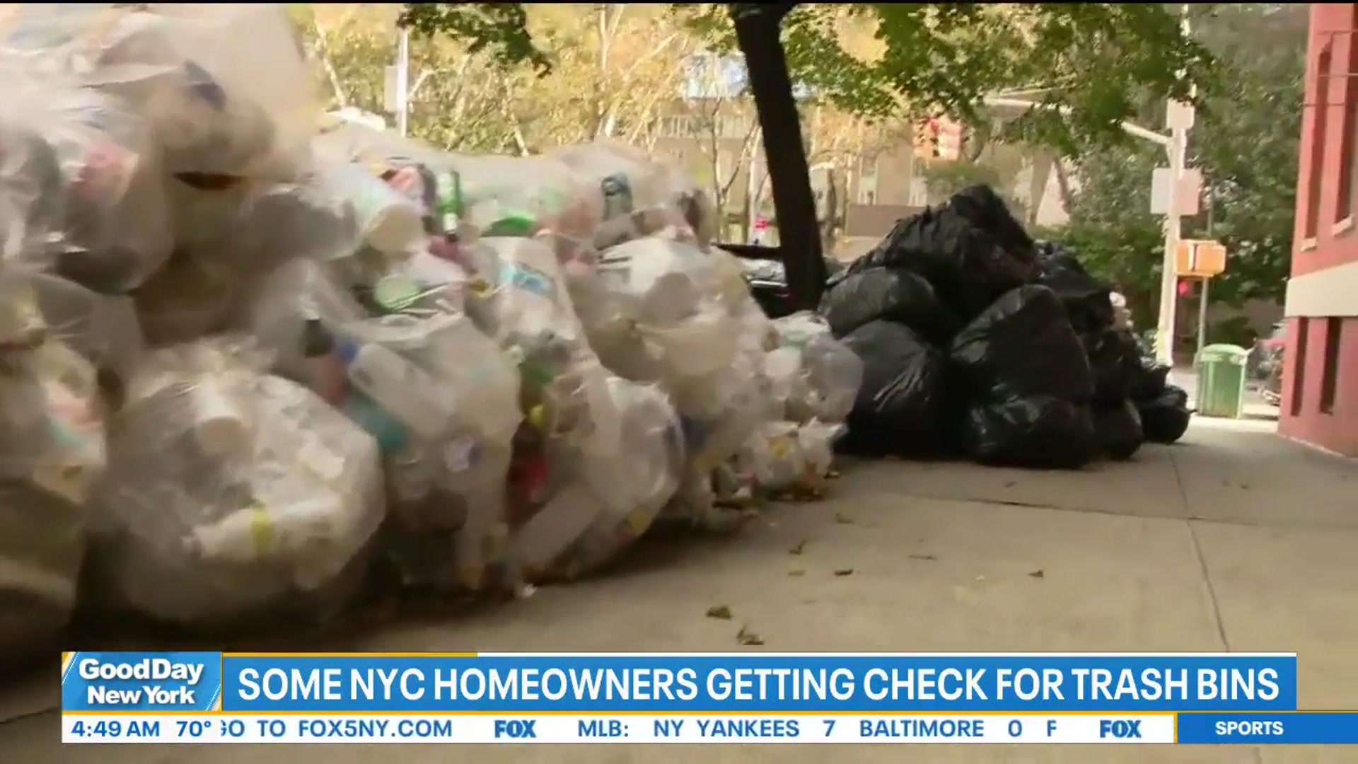 'Video thumbnail for Certain NYC homeowners getting checks for trash bins'