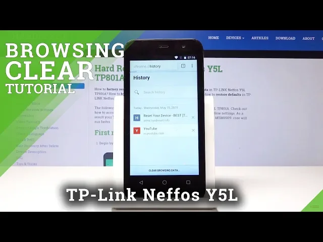Video thumbnail for How to Delete Browser Data on TP-Link Neffos Y5L - Erase History / Remove Cookie Files