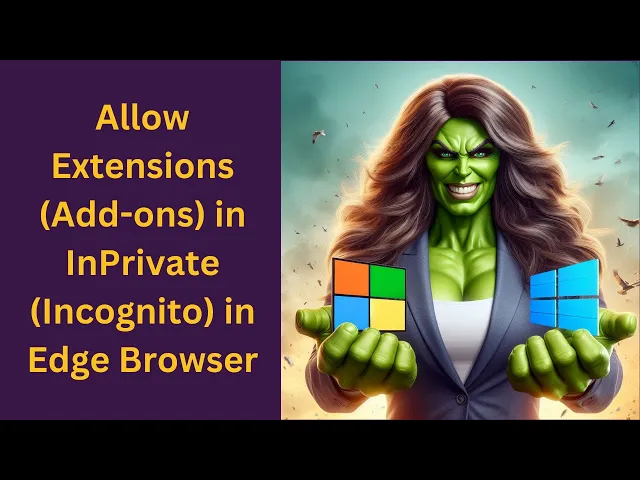 'Video thumbnail for How to Allow Extensions (Add-ons) in InPrivate (Incognito) Window in Microsoft Edge on Windows 11/10'