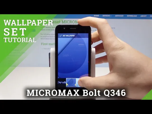 Video thumbnail for How to Change Wallpaper in MICROMAX Bolt Q346