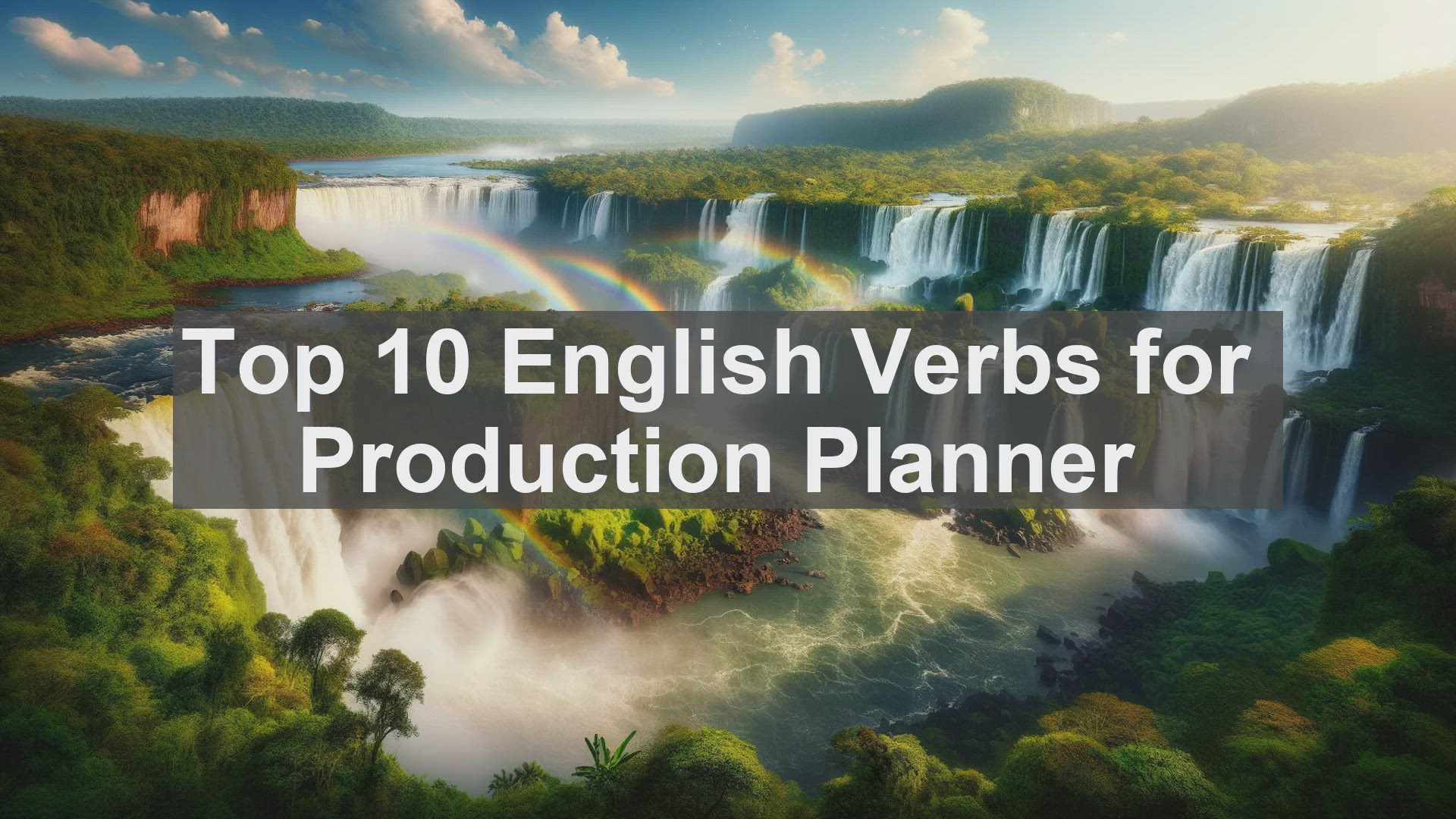 'Video thumbnail for Top 10 English Verbs for Production Planner'